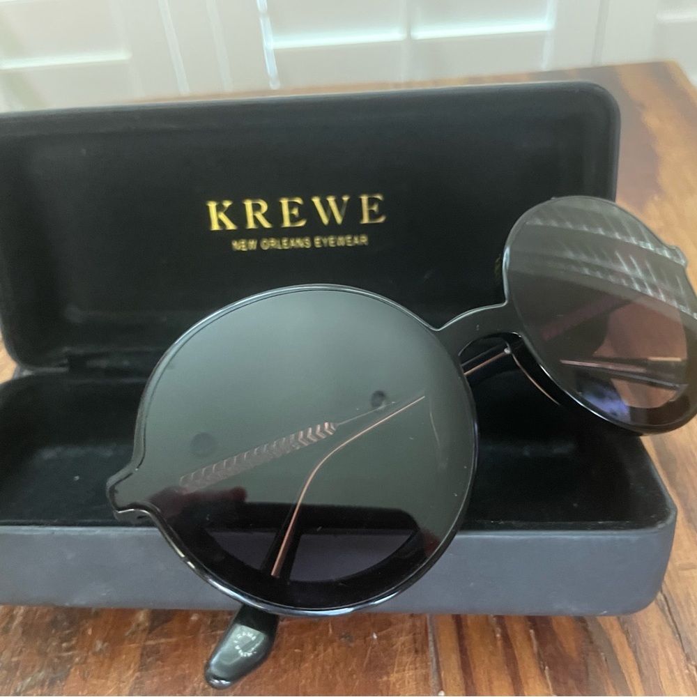 KREWE Dark Round Sunglasses